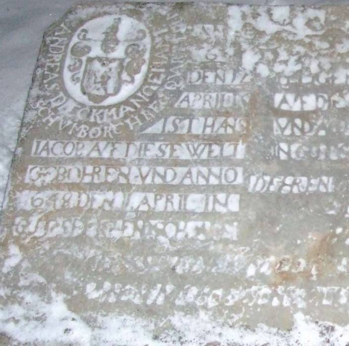 Steinplatte der Familie von Reden Steinplatte der Familie von Reden